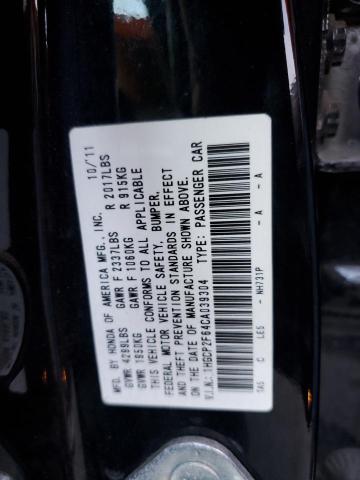 1HGCP2F64CA039304 - 2012 HONDA ACCORD SE BLACK photo 12