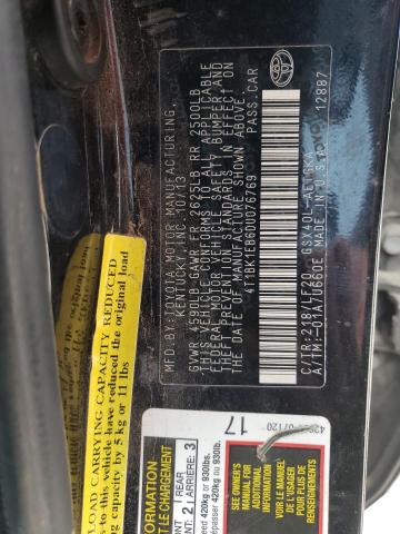 4T1BK1EB6DU076769 - 2013 TOYOTA AVALON BASE 黑色 照片 13