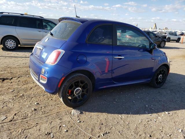 3C3CFFBR5CT280391 - 2012 FIAT 500 SPORT BLUE photo 3