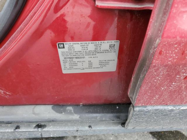 3GYFNEEY1BS629151 - 2011 CADILLAC SRX PERFORMANCE COLLECTION Czerwony zdjęcie 13