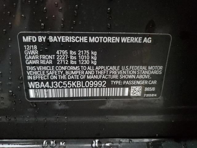 WBA4J3C55KBL09992 - 2019 BMW 430XI GRAN COUPE 石墨色 照片 13