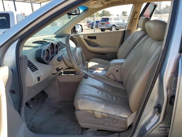 JN8AZ08T14W214110 - 2004 NISSAN MURANO SL SILVER photo 7