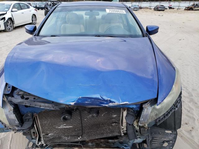 1HGCS12878A022018 - 2008 HONDA ACCORD EXL BLUE photo 11