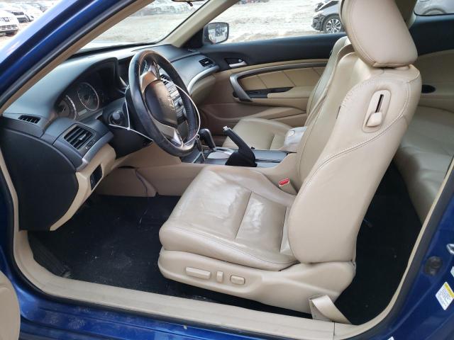 1HGCS12878A022018 - 2008 HONDA ACCORD EXL BLUE photo 7