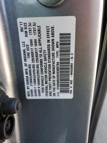 7FARW5H32HE005784 - 2017 HONDA CR-V LX SILVER photo 13