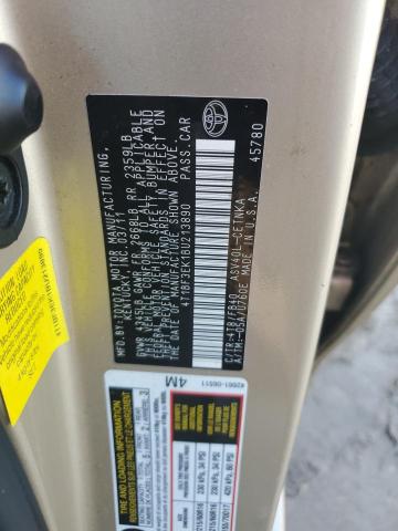 4T1BF3EK1BU213890 - 2011 TOYOTA CAMRY BASE BEIGE photo 12