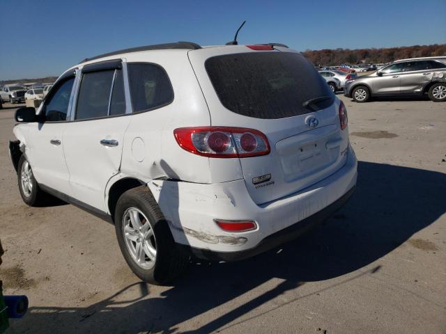 5XYZGDAB1BG001312 - 2011 HYUNDAI SANTA FE GLS WHITE photo 2