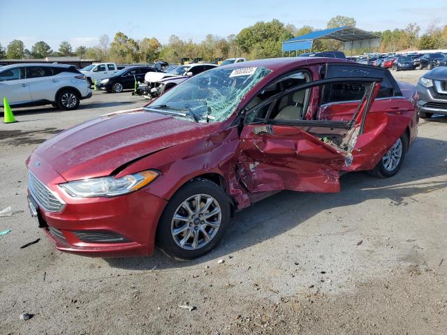 3FA6P0G75HR413204 - 2017 FORD FUSION S RED photo 1