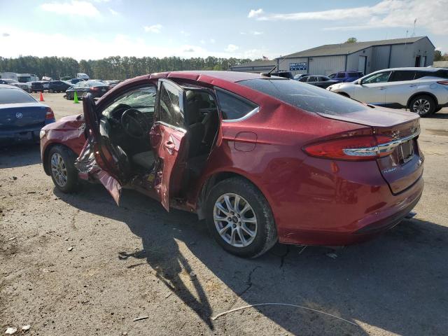 3FA6P0G75HR413204 - 2017 FORD FUSION S RED photo 2