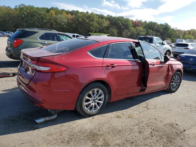 3FA6P0G75HR413204 - 2017 FORD FUSION S RED photo 3