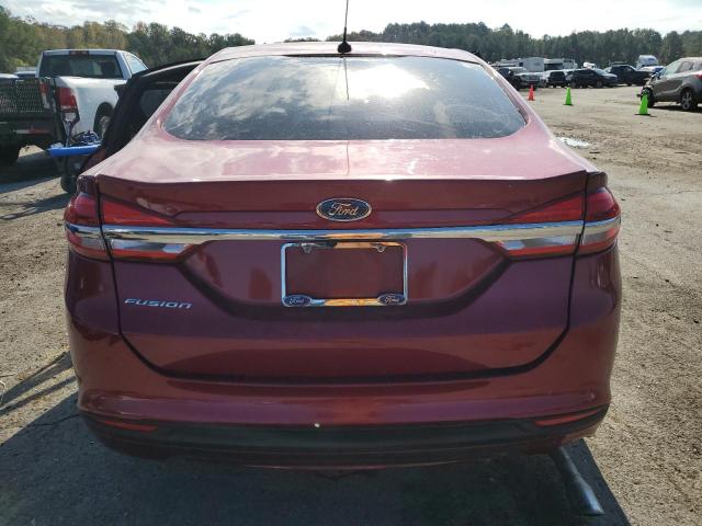 3FA6P0G75HR413204 - 2017 FORD FUSION S RED photo 6