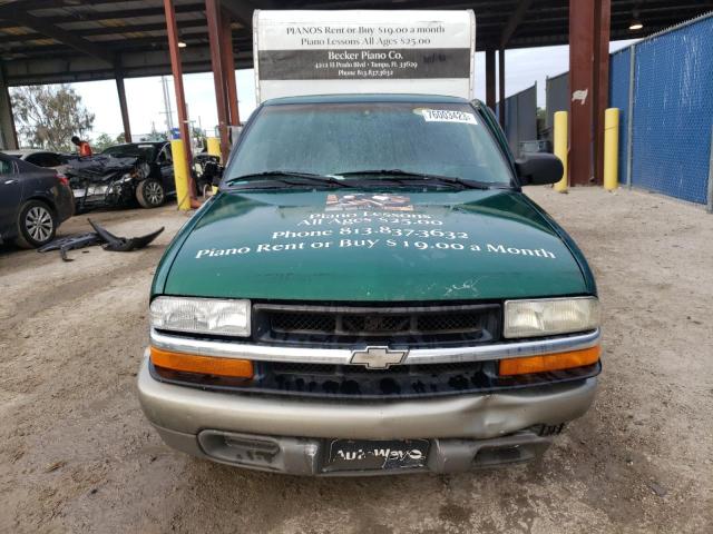 1GCCS14XXX8199624 - 1999 CHEVROLET S TRUCK S10 GREEN photo 5