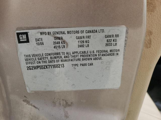 2G2WP552X71168213 - 2007 PONTIAC GRAND PRIX 棕色 照片 12