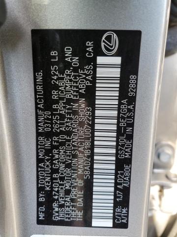 58ADZ1B18LU072293 - 2020 LEXUS ES 350 SILVER photo 13