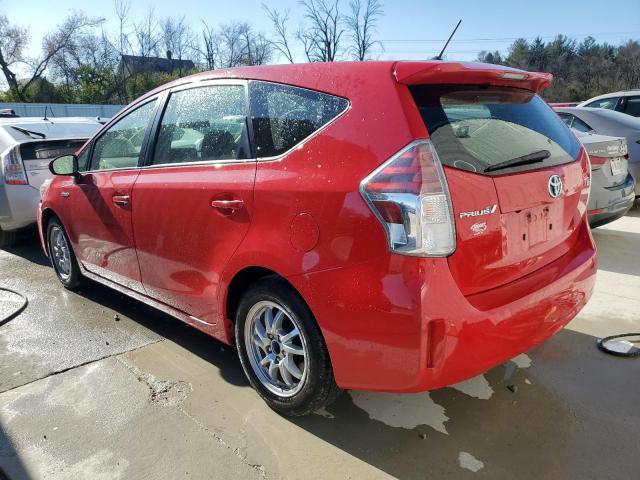 JTDZN3EU8FJ024006 - 2015 TOYOTA PRIUS V RED photo 2