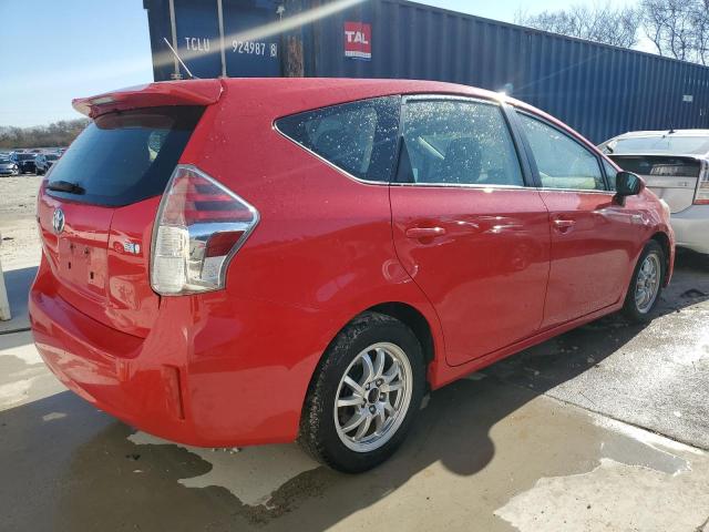 JTDZN3EU8FJ024006 - 2015 TOYOTA PRIUS V RED photo 3