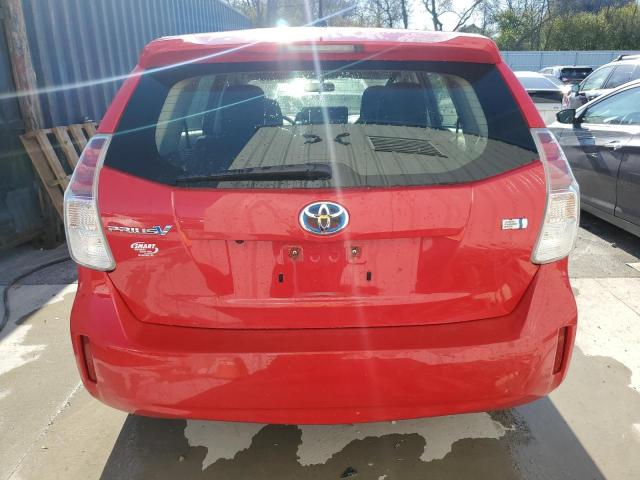 JTDZN3EU8FJ024006 - 2015 TOYOTA PRIUS V RED photo 6