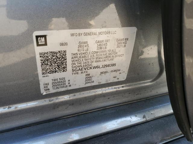 5GAEVCKW6LJ298385 - 2020 BUICK ENCLAVE AVENIR 银色 照片 13