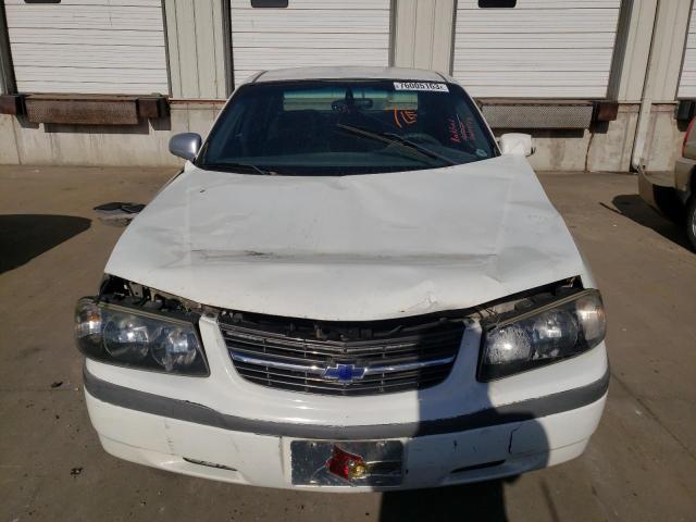 2G1WF52E919273548 - 2001 CHEVROLET IMPALA WHITE photo 5