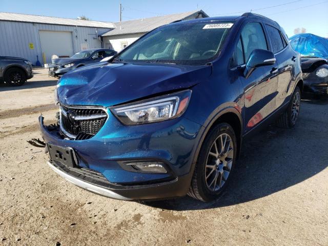 KL4CJ1SB2KB947895 - 2019 BUICK ENCORE SPORT TOURING BLUE photo 1