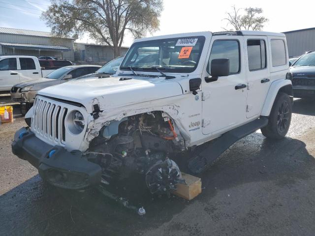 1C4JJXP68NW114482 - 2022 JEEP WRANGLER U SAHARA 4XE WHITE photo 1