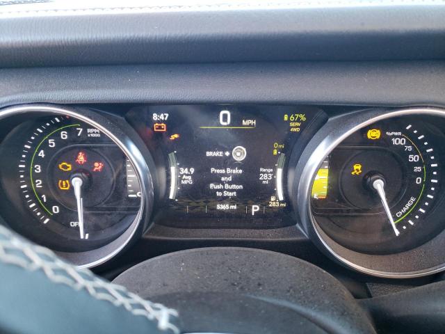 1C4JJXP68NW114482 - 2022 JEEP WRANGLER U SAHARA 4XE WHITE photo 9