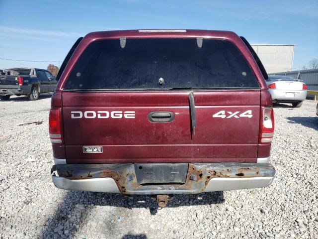 1B7GG42N42S653013 - 2002 DODGE DAKOTA SLT MAROON photo 6