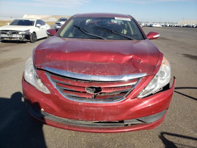 5NPEB4AC4EH928176 - 2014 HYUNDAI SONATA GLS RED photo 5