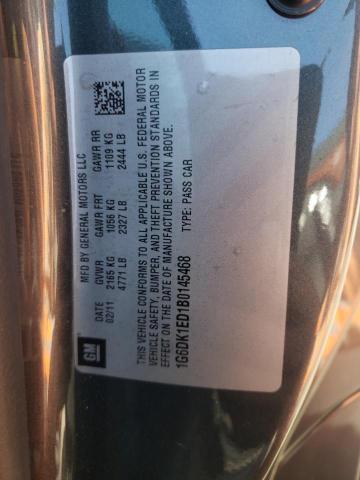 1G6DK1ED1B0145468 - 2011 CADILLAC CTS PERFORMANCE COLLECTION Сірий фото 12