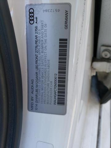 WAUHGAFC7GN000612 - 2016 AUDI A6 PRESTIGE თეთრი ფოტო 12