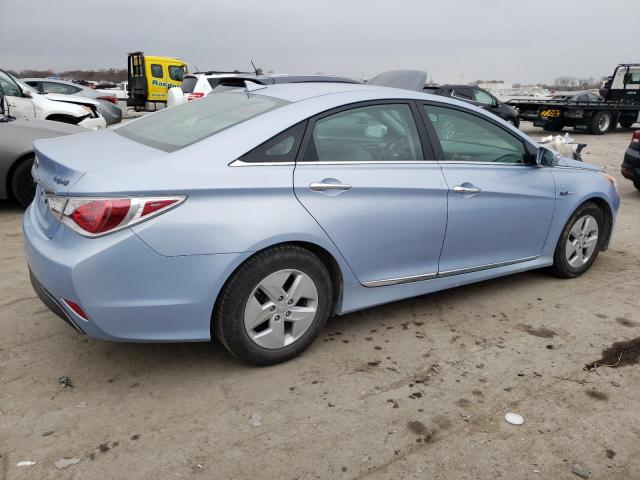 KMHEC4A49CA038231 - 2012 HYUNDAI SONATA HYBRID BLUE photo 3