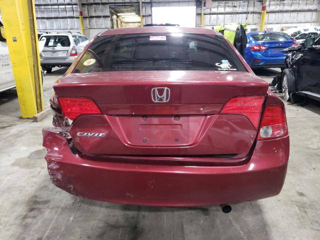 1HGFA16897L098837 - 2007 HONDA CIVIC EX MAROON photo 6