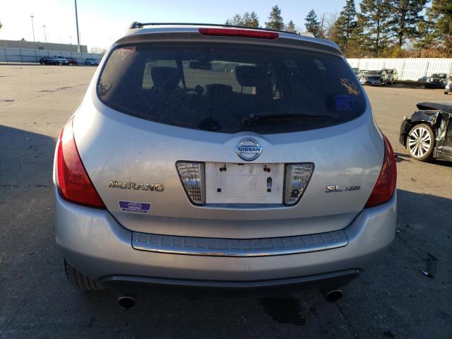 JN8AZ08W97W634115 - 2007 NISSAN MURANO SL SILVER photo 6