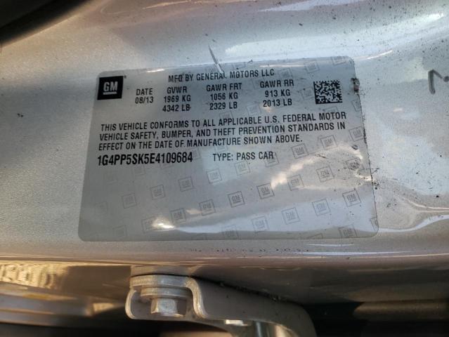 1G4PP5SK5E4109684 - 2014 BUICK VERANO SILVER photo 12