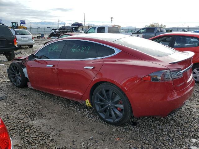 5YJSA1E46HF229142 - 2017 TESLA MODEL S RED photo 2