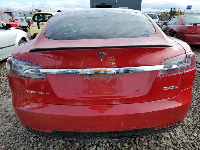 5YJSA1E46HF229142 - 2017 TESLA MODEL S RED photo 6