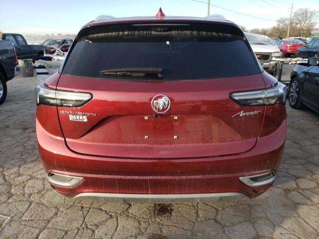 LRBFZRR49MD179002 - 2021 BUICK ENVISION AVENIR BURGUNDY photo 6