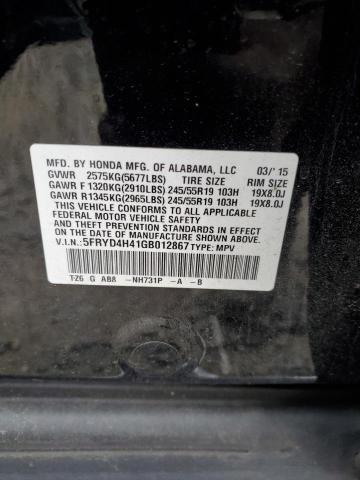 5FRYD4H41GB012867 - 2016 ACURA MDX TECHNOLOGY BLACK photo 13