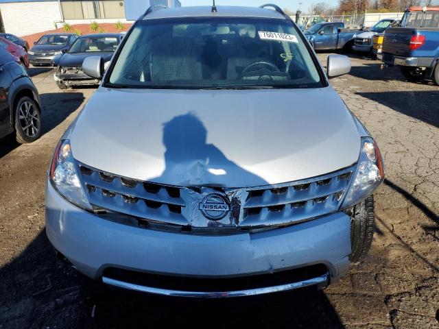 JN8AZ08T97W504261 - 2007 NISSAN MURANO SL SILVER photo 5