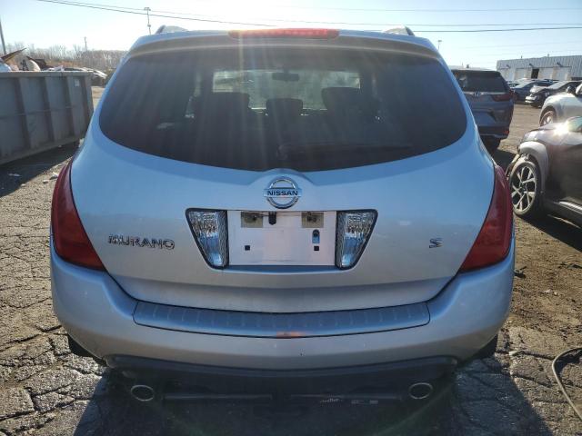 JN8AZ08T97W504261 - 2007 NISSAN MURANO SL SILVER photo 6