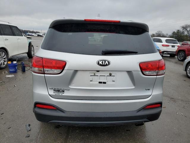 5XYPG4A57GG012582 - 2016 KIA SORENTO LX SILVER photo 6