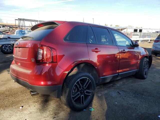 2FMDK4JC9EBA83084 - 2014 FORD EDGE SEL MAROON photo 3