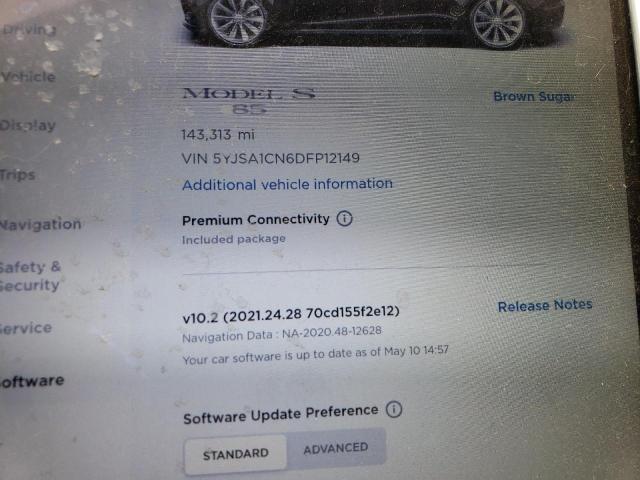 5YJSA1CN6DFP12149 - 2013 TESLA MODEL S ნაცრისფერი ფოტო 9