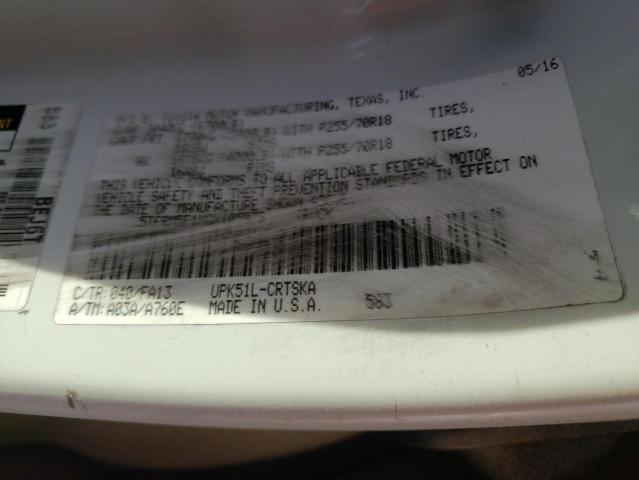 5TFRM5F1XGX105879 - 2016 TOYOTA TUNDRA DOUBLE CAB SR/SR5 WHITE photo 12