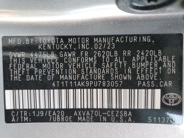 4T1T11AK9PU783057 - 2023 TOYOTA CAMRY SE NIGHT SHADE SILVER photo 13