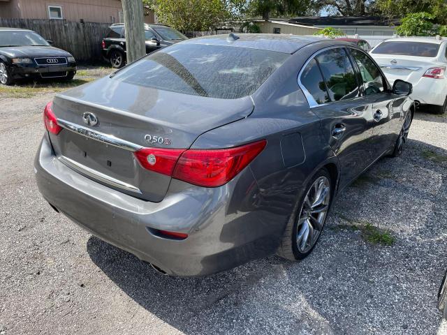 JN1BV7APXEM678854 - 2014 INFINITI Q50 BASE GRAY photo 4