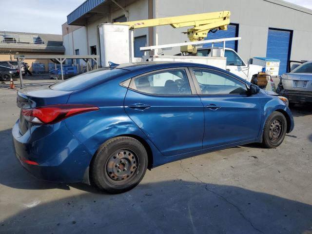 KMHDH4AE4GU476665 - 2016 HYUNDAI ELANTRA SE BLUE photo 3