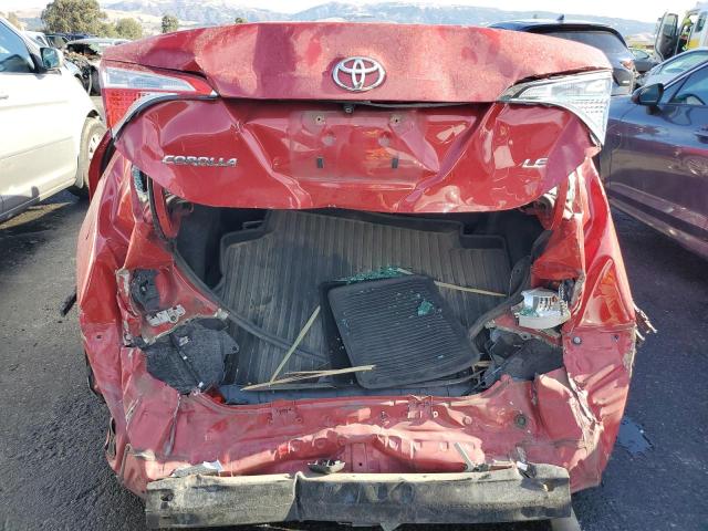 2T1BURHE7FC385718 - 2015 TOYOTA COROLLA L RED photo 6