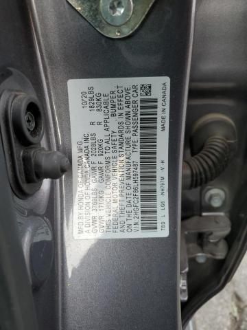 2HGFC2F86LH597487 - 2020 HONDA CIVIC SPORT 石墨色 照片 12