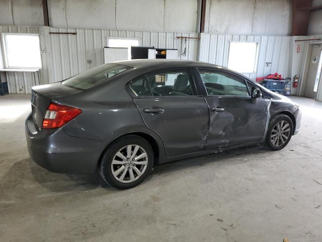 2HGFB2F92CH507389 - 2012 HONDA CIVIC EXL GRAY photo 3